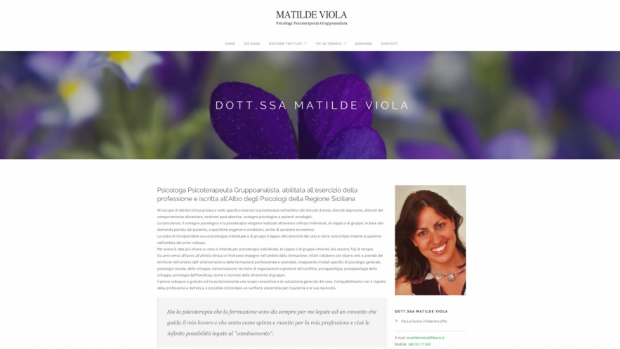 Matilde Viola - Psicologa,Psicoterapeuta,Gruppoanalista